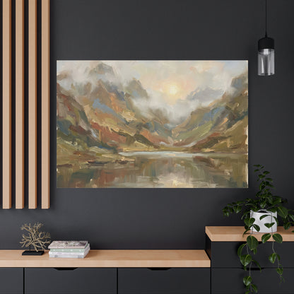 Misty Mountain Lake Canvas