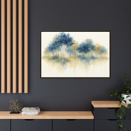 Floating Aspen and Birch Forest - Framed Canvas