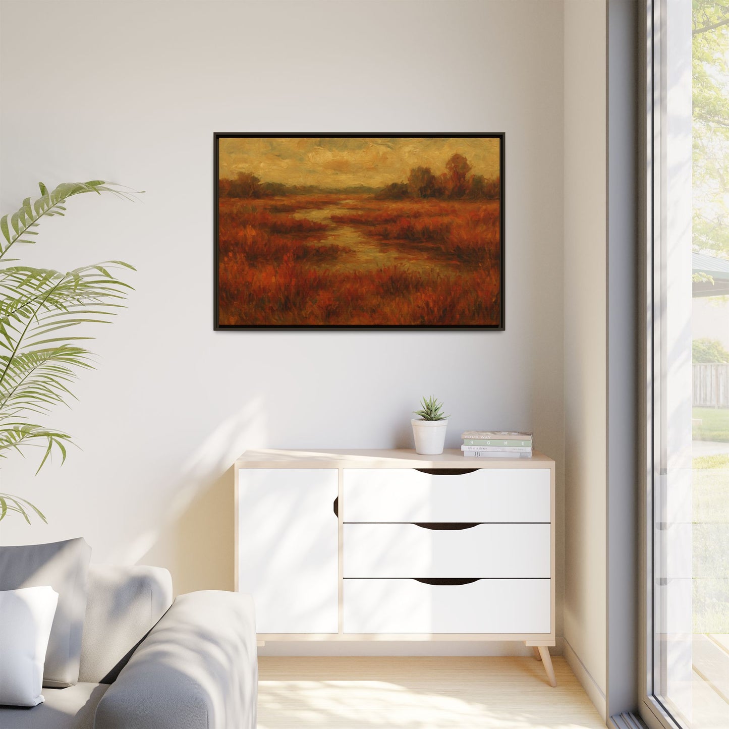 Fall Marsh - Framed Canvas