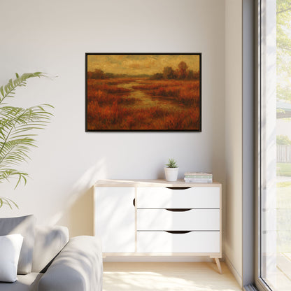 Fall Marsh - Framed Canvas