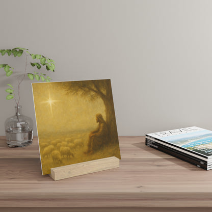 Shepherd In The Field - Gallery Board with Stand