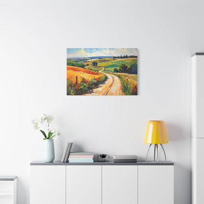 Lazy Country Road #3 Canvas