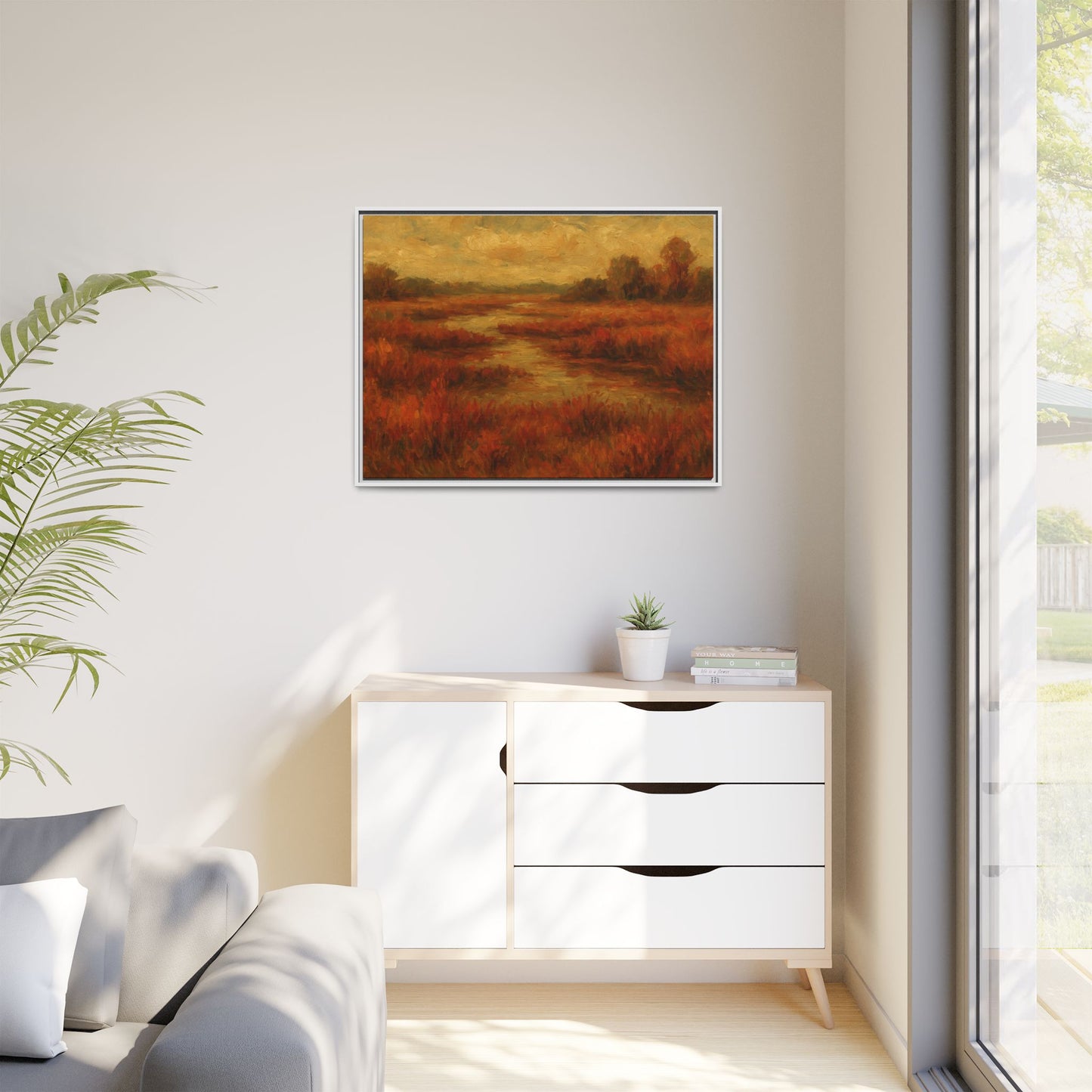 Fall Marsh - Framed Canvas