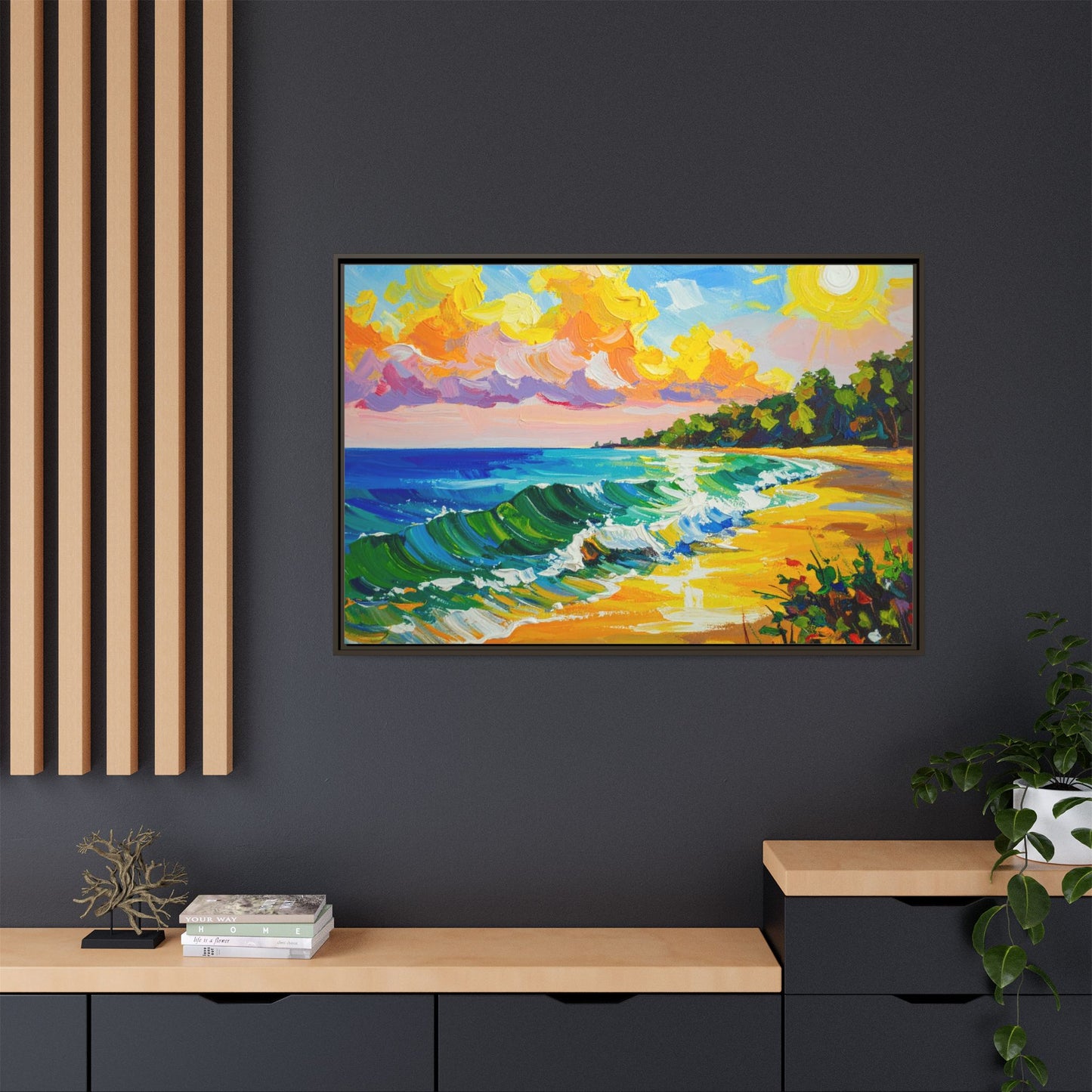 Tranquil Seascape- Framed Canvas