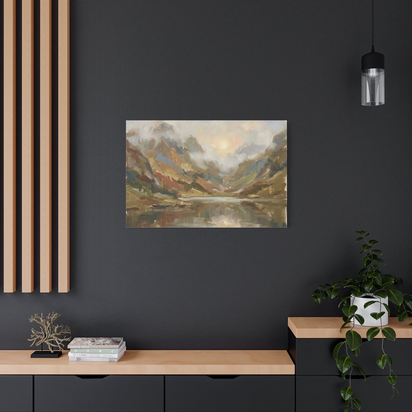 Misty Mountain Lake Canvas