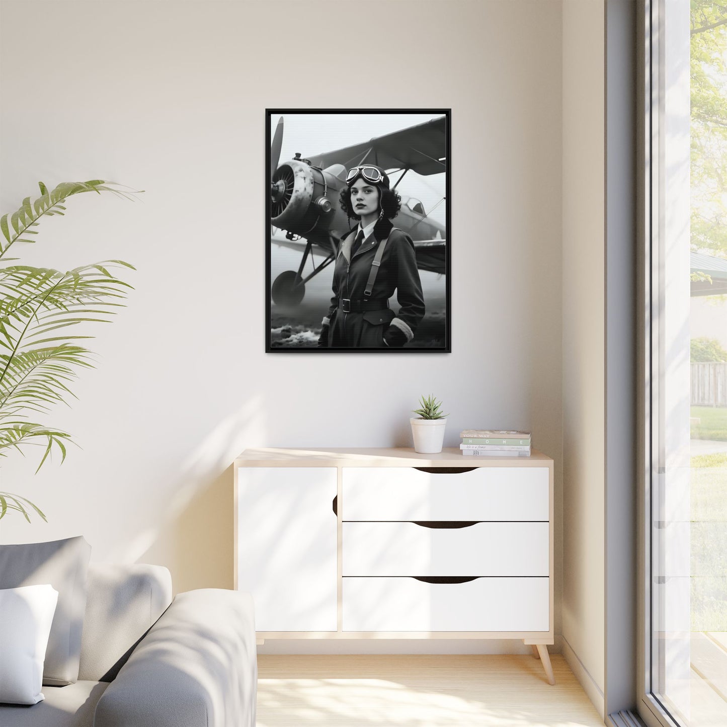 Lady of the Sky - Framed Canvas