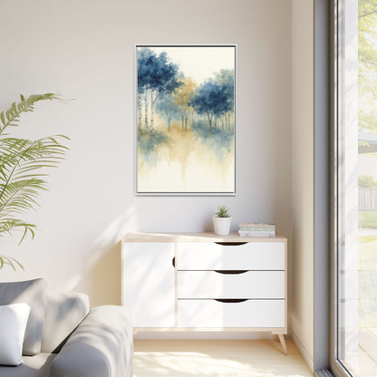 Floating Aspen and Birch Forest - Framed Canvas