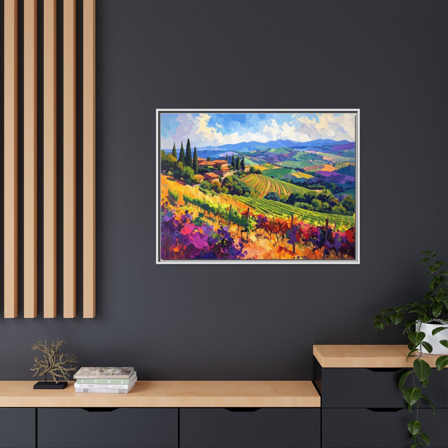 Italian Vineyard - Framed Canvas