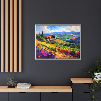 Italian Vineyard - Framed Canvas