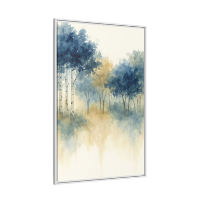 Floating Aspen and Birch Forest - Framed Canvas