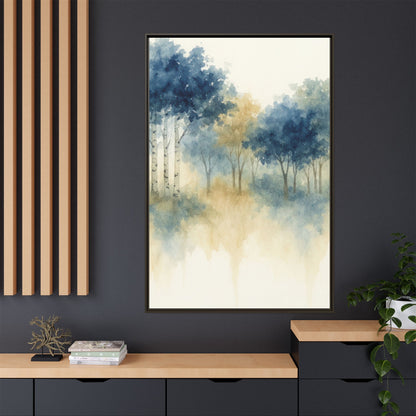 Floating Aspen and Birch Forest - Framed Canvas
