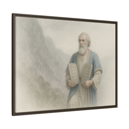 Moses Comes Down from the Mountain - Framed Canvas