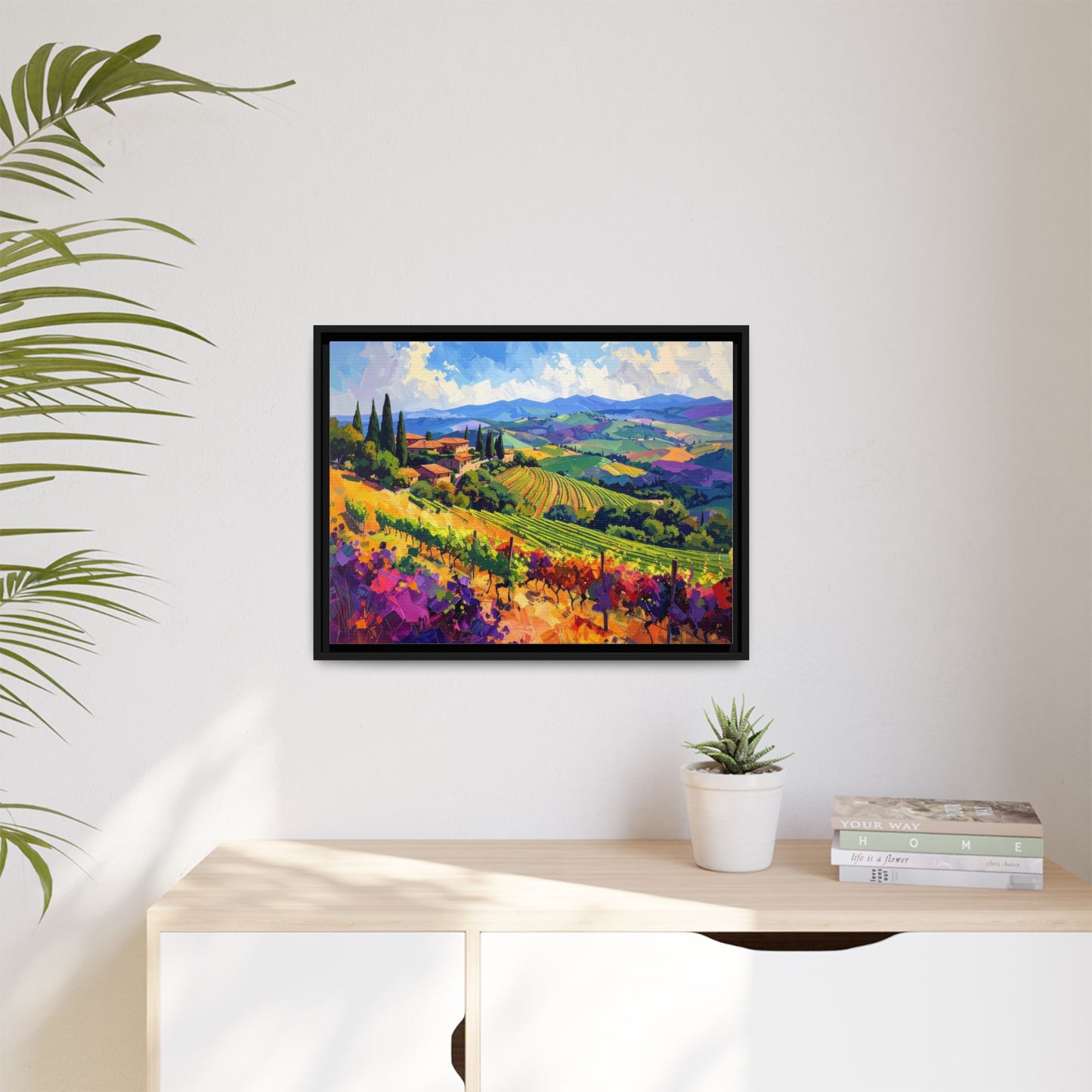 Italian Vineyard - Framed Canvas