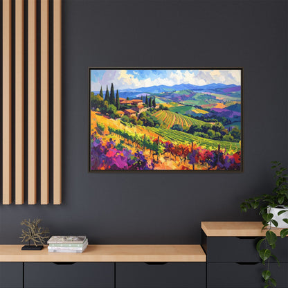 Italian Vineyard - Framed Canvas