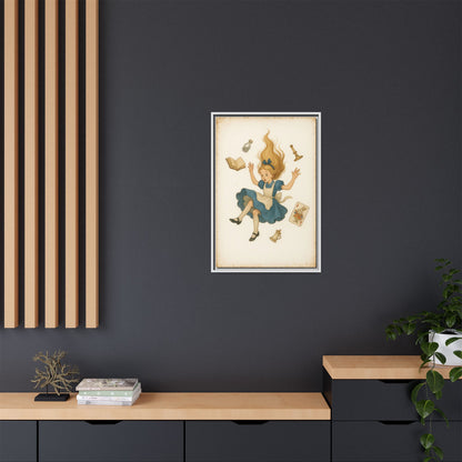 Alice Down the Rabbit Hole - Framed Canvas