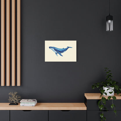 Blue Whale Watercolor Canvas