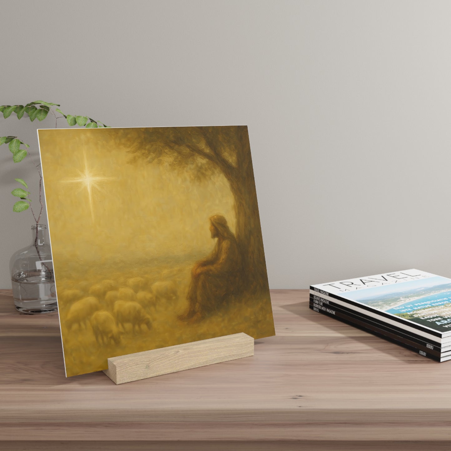 Shepherd In The Field - Gallery Board with Stand