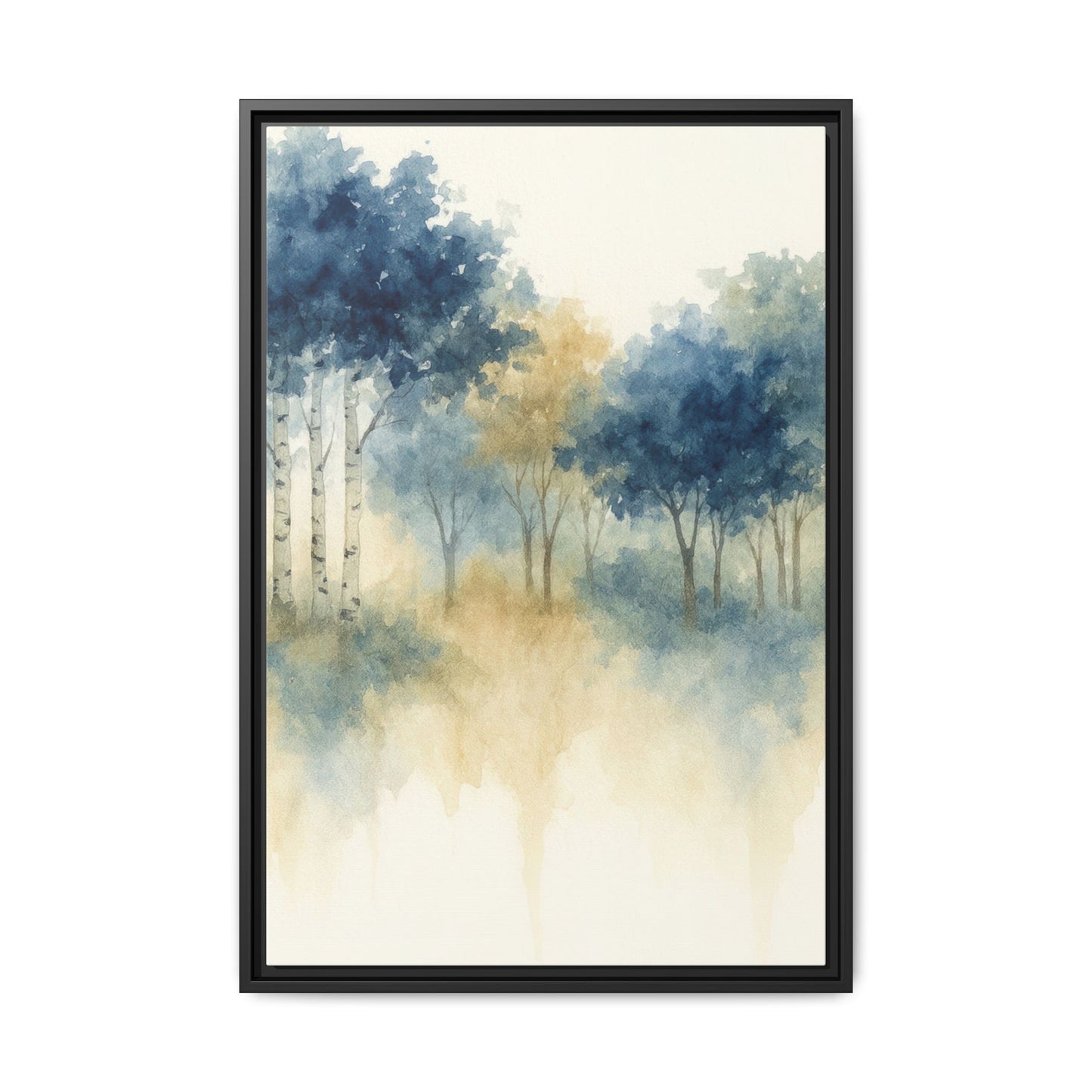 Floating Aspen and Birch Forest - Framed Canvas