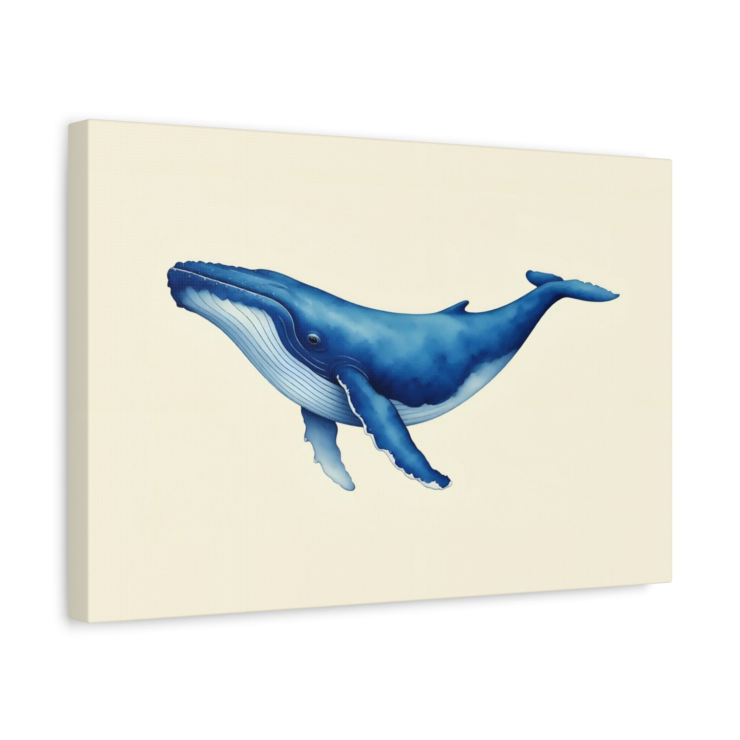 Blue Whale Watercolor Canvas