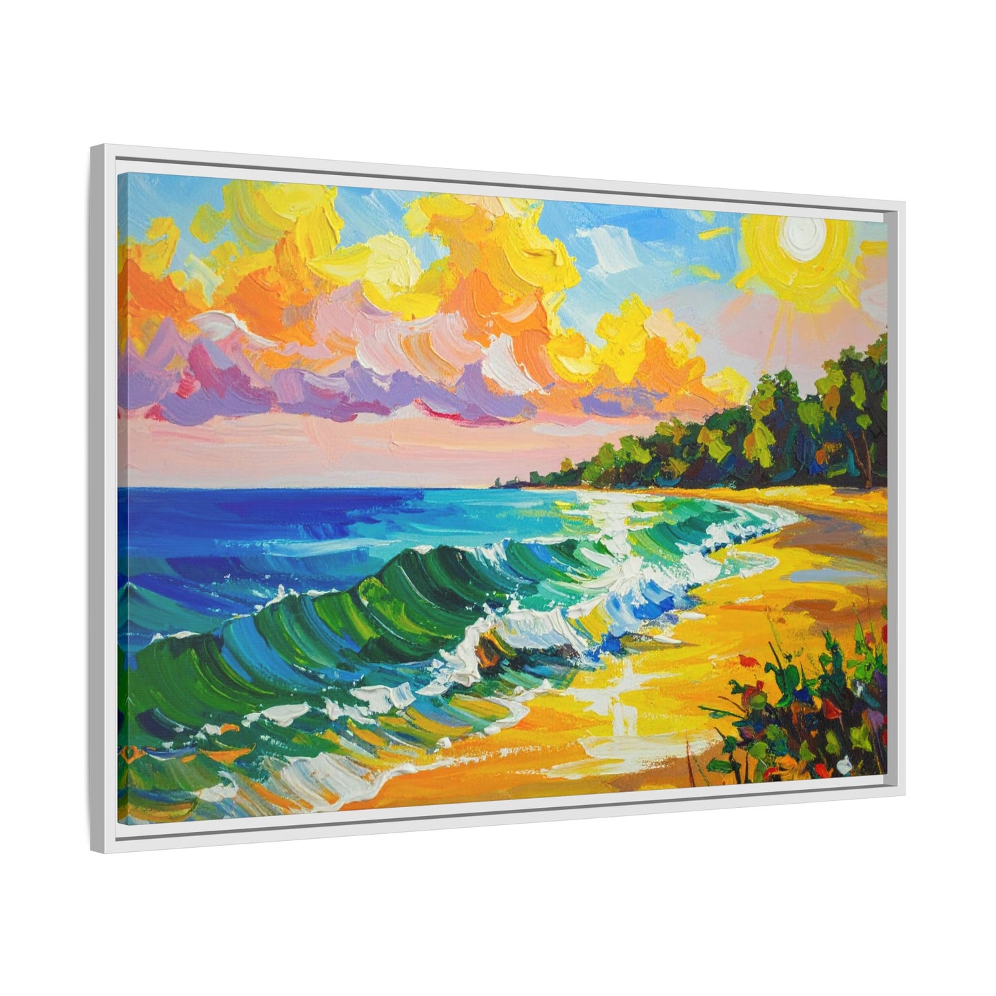 Tranquil Seascape- Framed Canvas