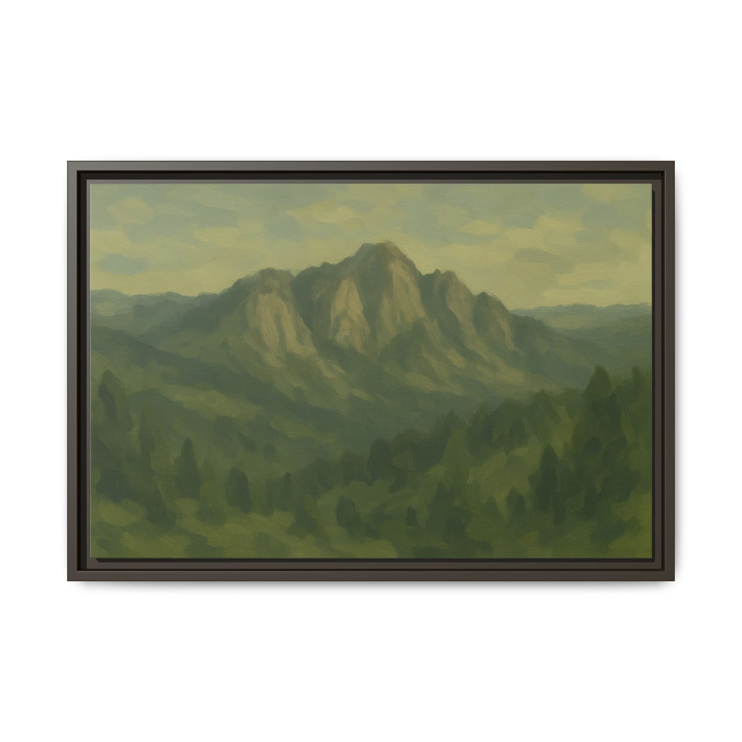 Green Mountains - Framed Canvas