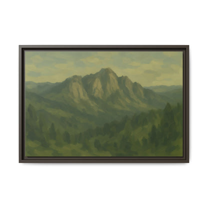 Green Mountains - Framed Canvas