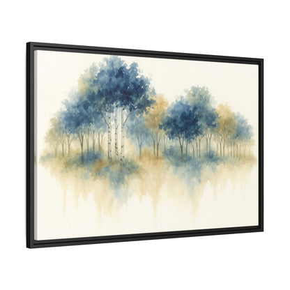 Floating Aspen and Birch Forest - Framed Canvas