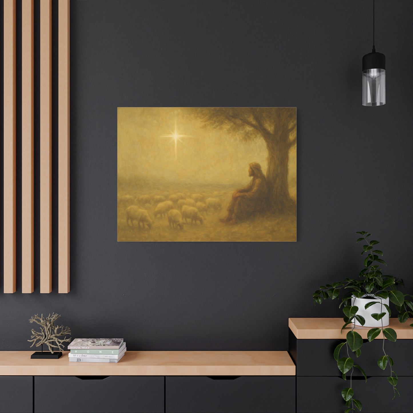 Shepherd In The Field - Canvas