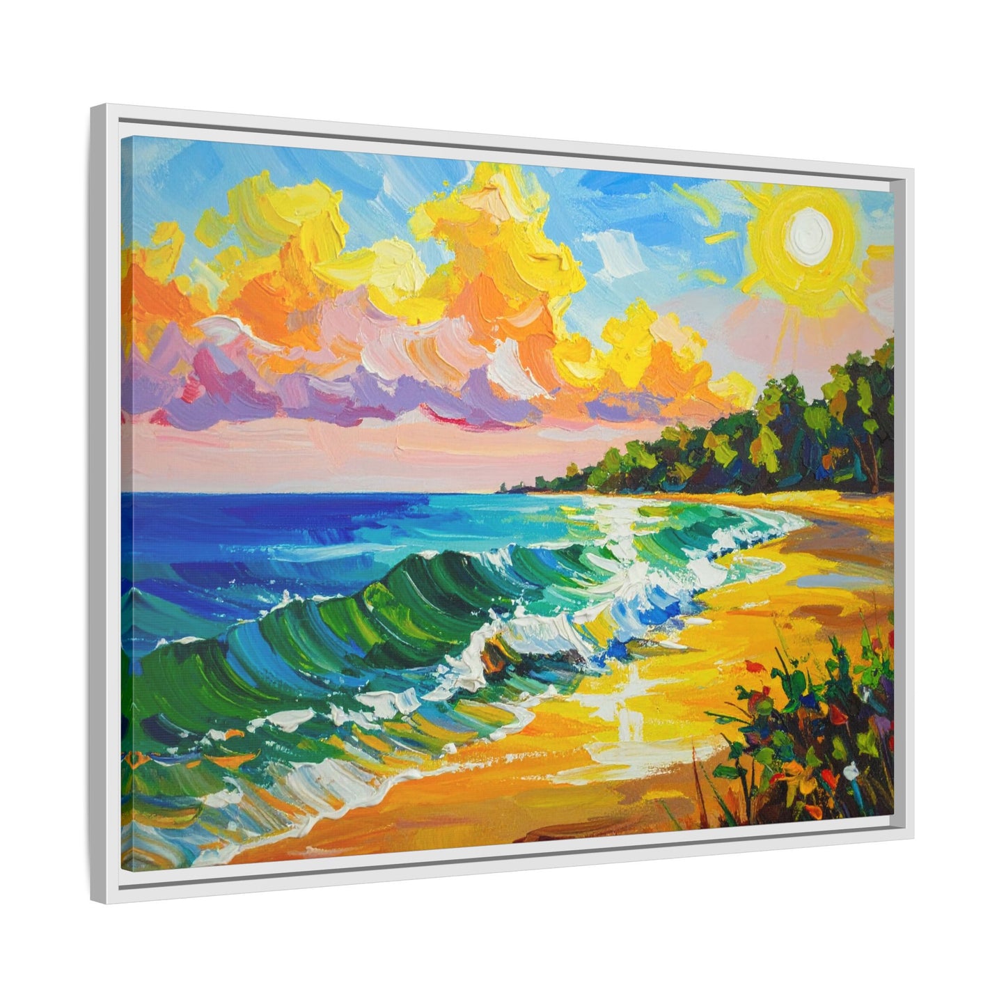 Tranquil Seascape- Framed Canvas