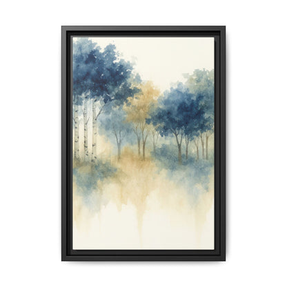 Floating Aspen and Birch Forest - Framed Canvas