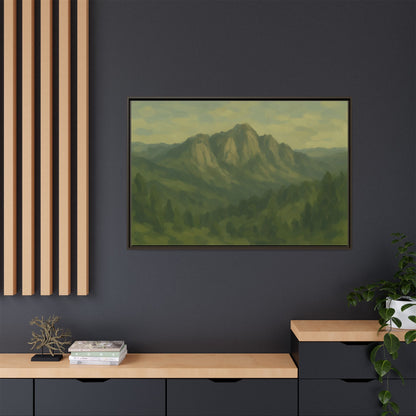 Green Mountains - Framed Canvas
