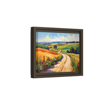 Lazy Country Road #3 - Framed Canvas