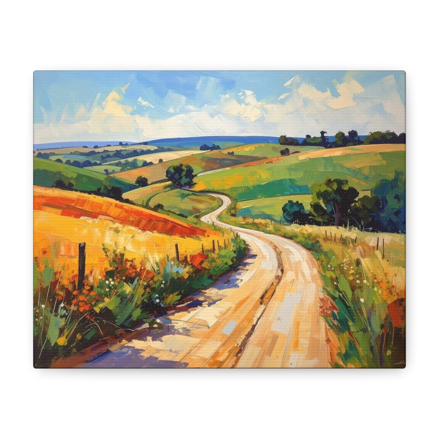 Lazy Country Road #3 Canvas