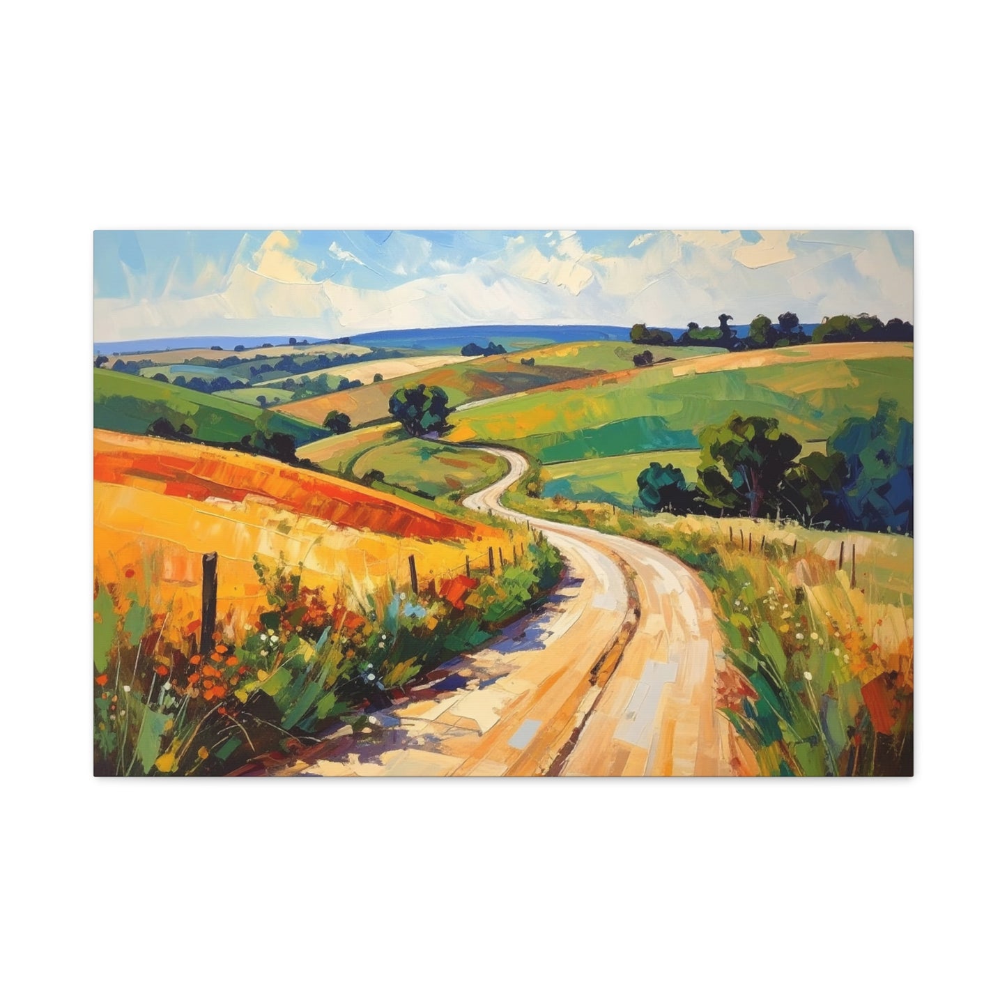 Lazy Country Road #3 Canvas