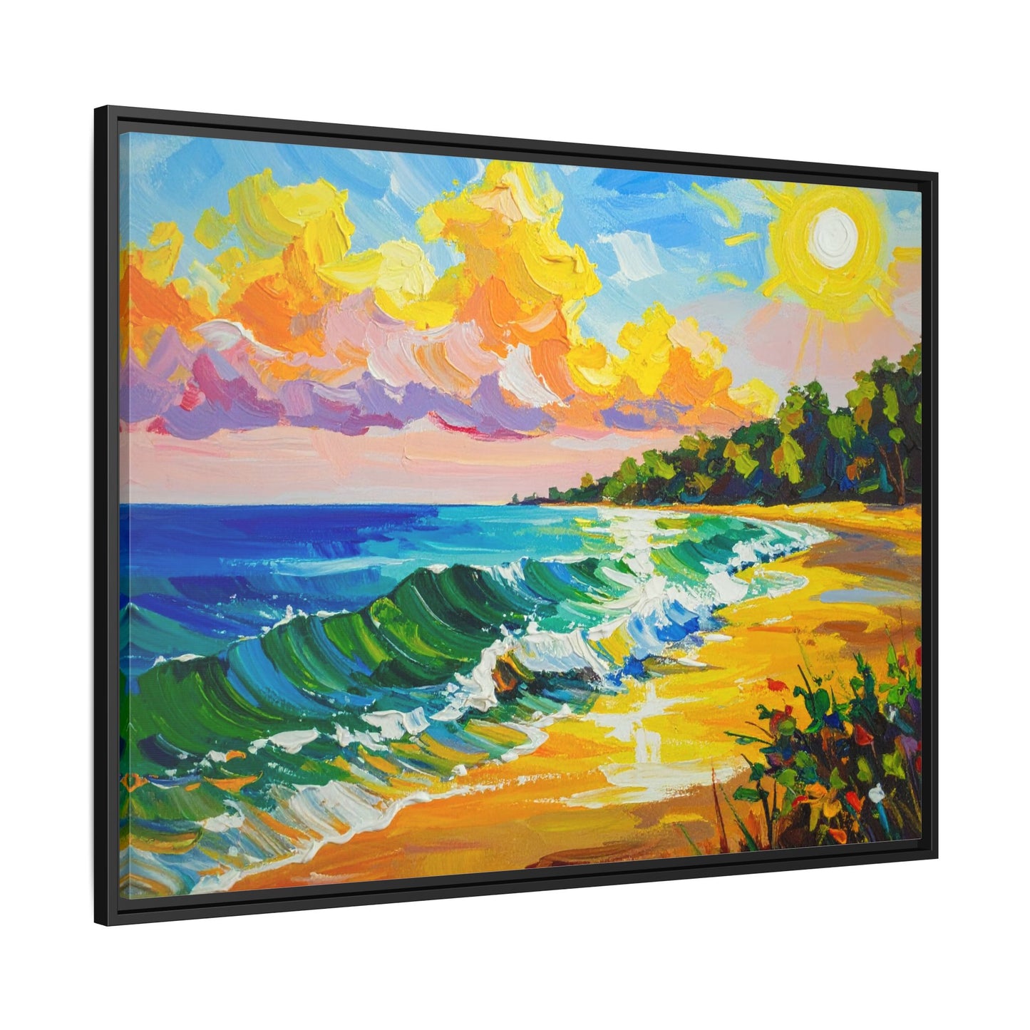 Tranquil Seascape- Framed Canvas