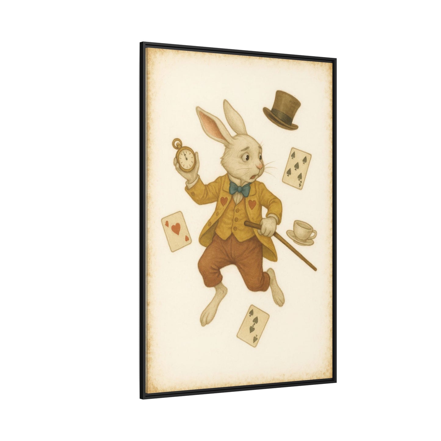The White Rabbit - Framed Canvas