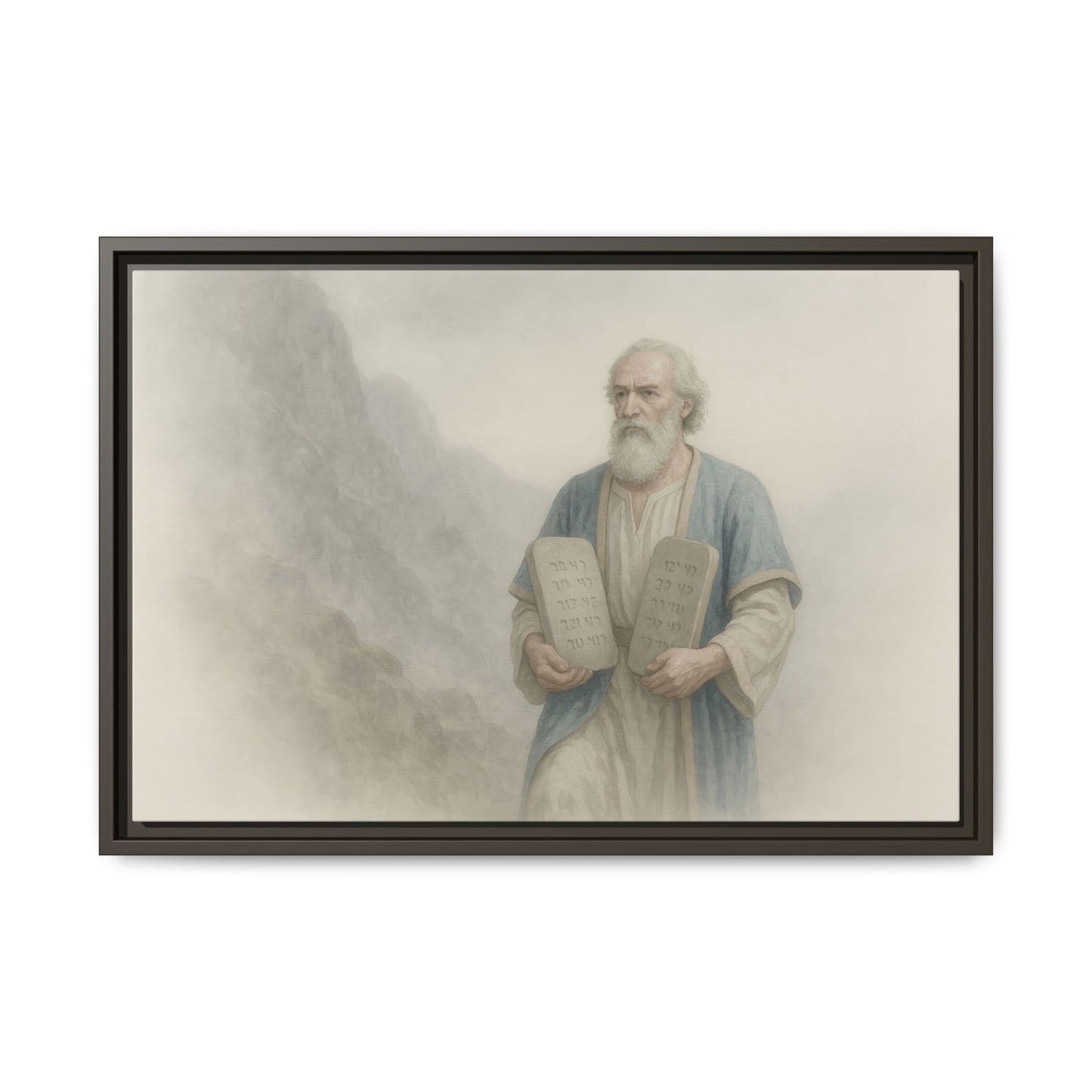 Moses Comes Down from the Mountain - Framed Canvas