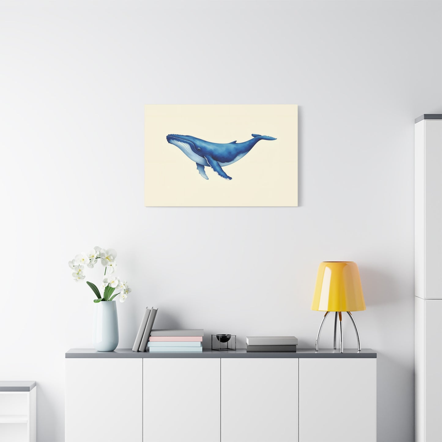 Blue Whale Watercolor Canvas