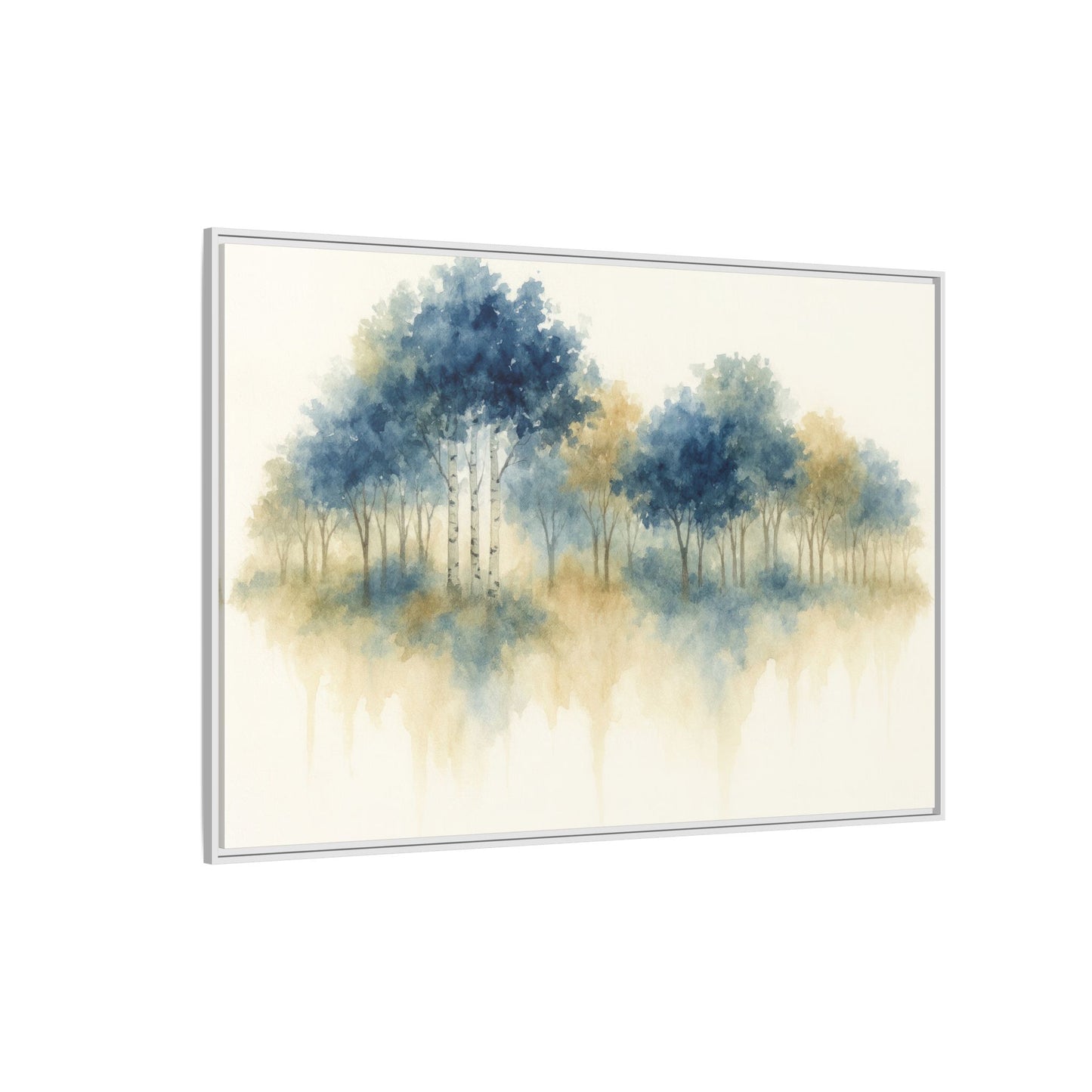 Floating Aspen and Birch Forest - Framed Canvas