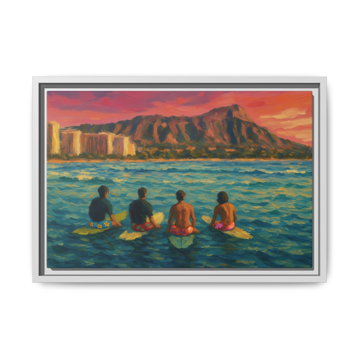 A Day On The Water - Framed Canvas