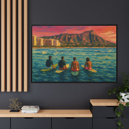A Day On The Water - Framed Canvas