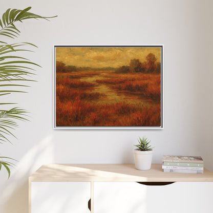 Fall Marsh - Framed Canvas