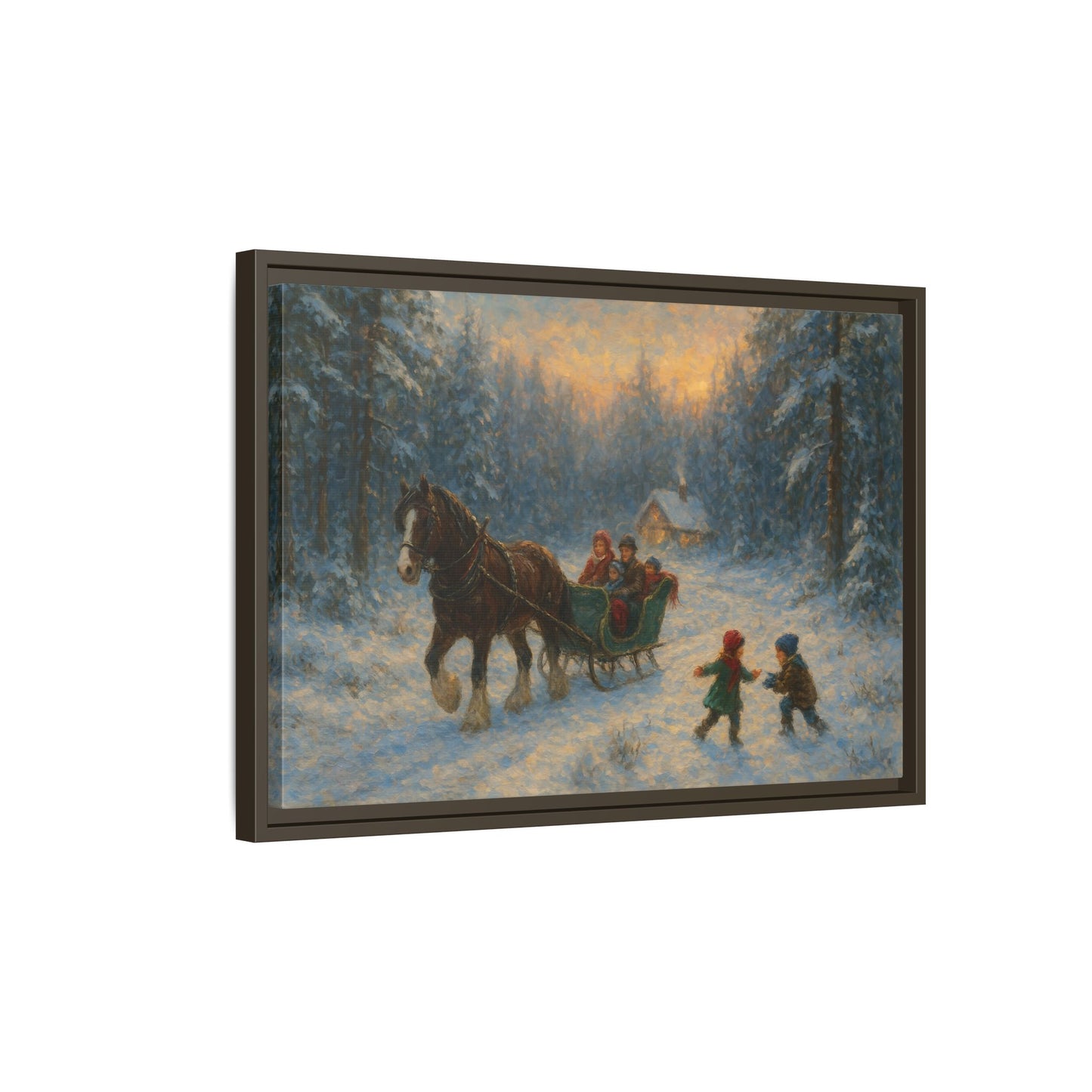 Winter Fun - Framed Canvas