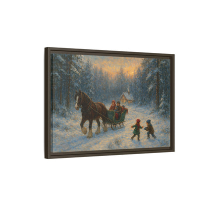 Winter Fun - Framed Canvas