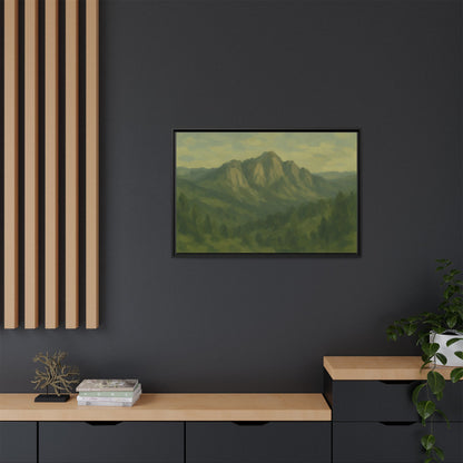 Green Mountains - Framed Canvas