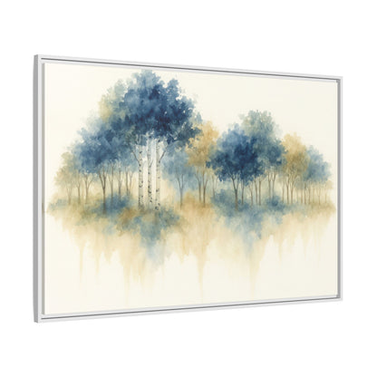 Floating Aspen and Birch Forest - Framed Canvas