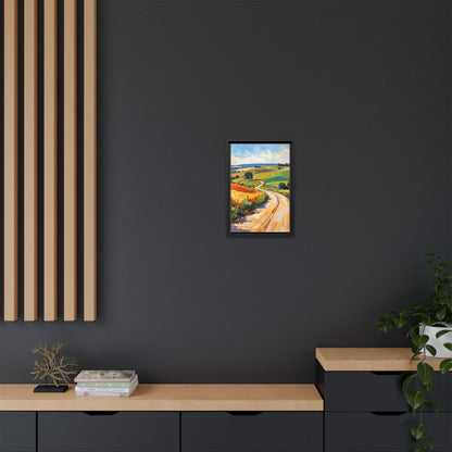 Lazy Country Road #3 - Framed Canvas