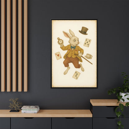 The White Rabbit - Framed Canvas