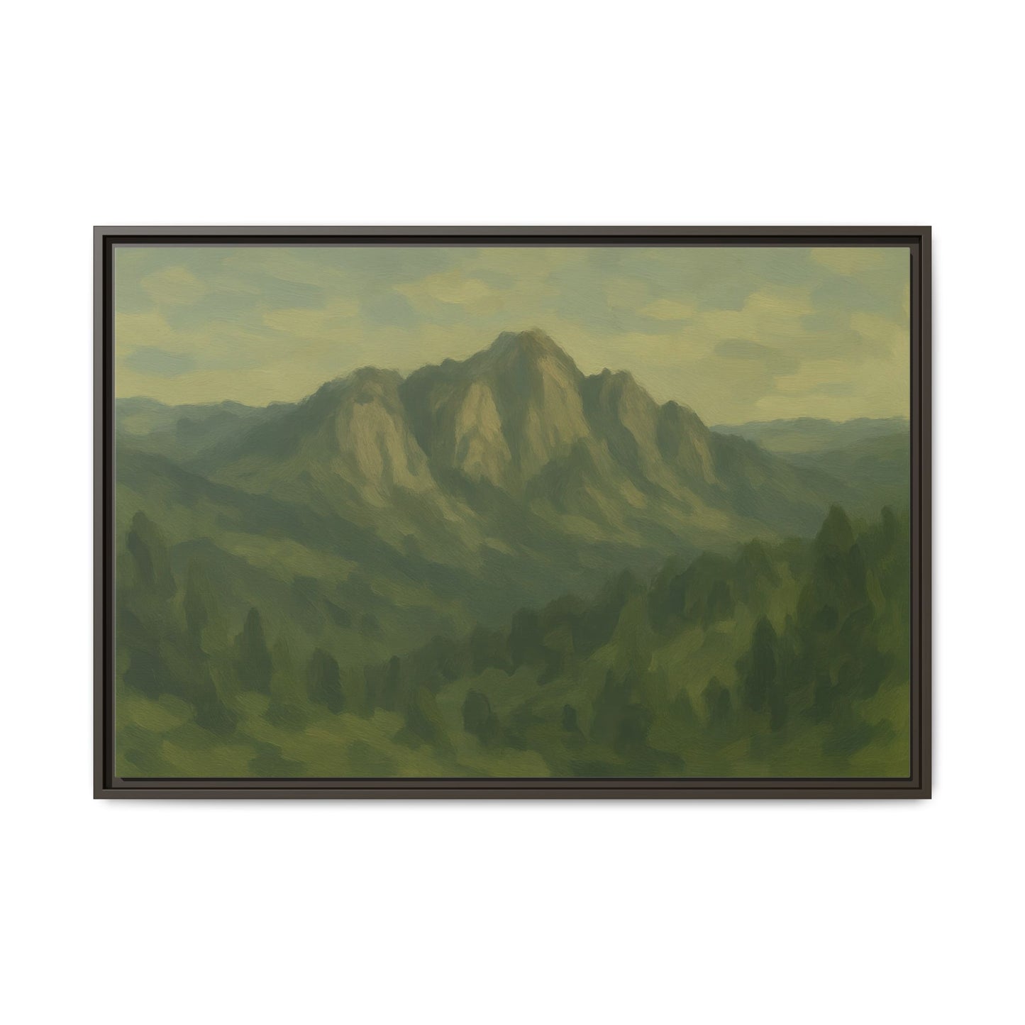 Green Mountains - Framed Canvas
