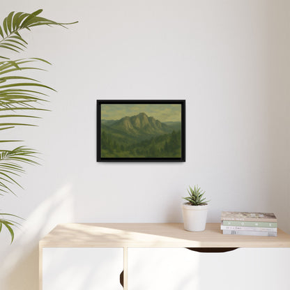 Green Mountains - Framed Canvas